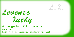 levente kuthy business card